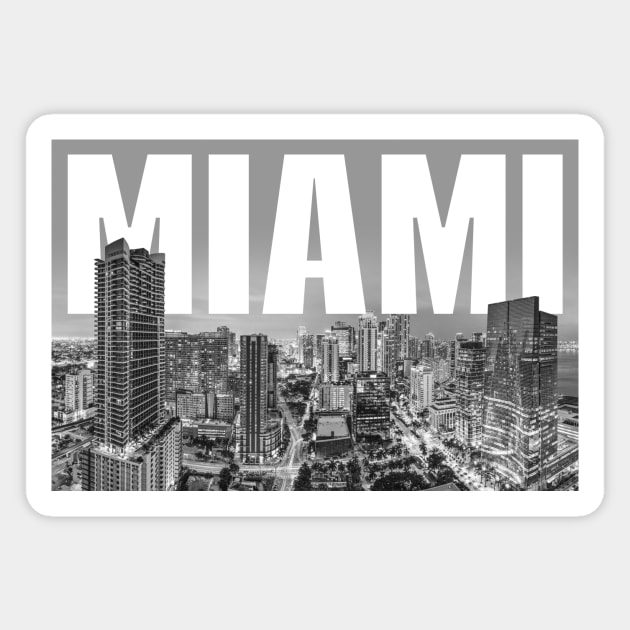 Miami Cityscape Magnet by PLAYDIGITAL2020